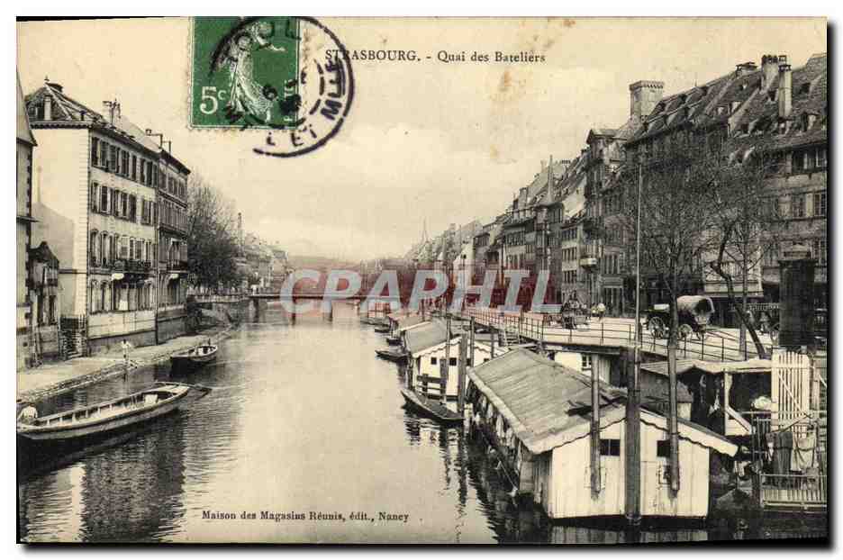 CPA Strasbourg Quai des Bateliers