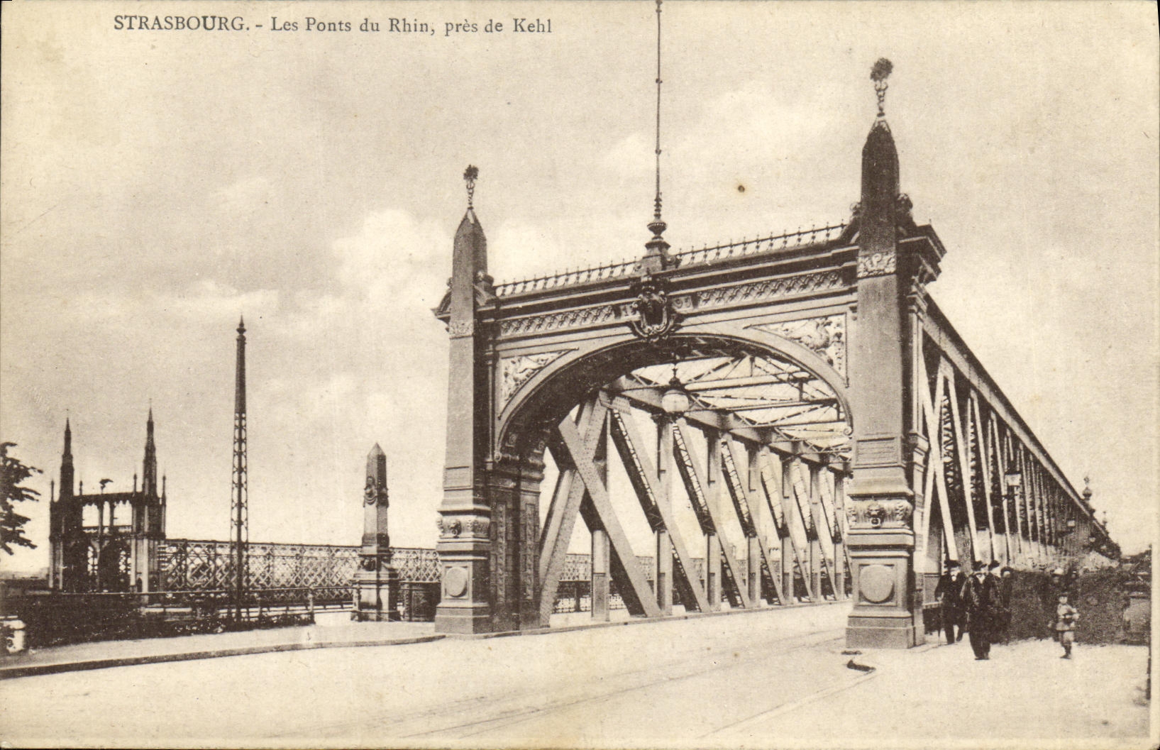 CPA Strasbourg Les Ponts du Rhin pres de Kehl