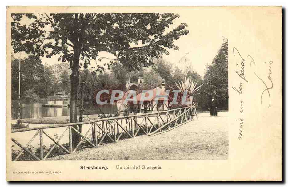 CPA Strasbourg Un Coin de l Orangerie