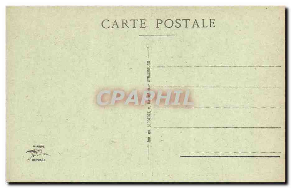 CPA Strasbourg Tympan du Portail Sud — Verso
