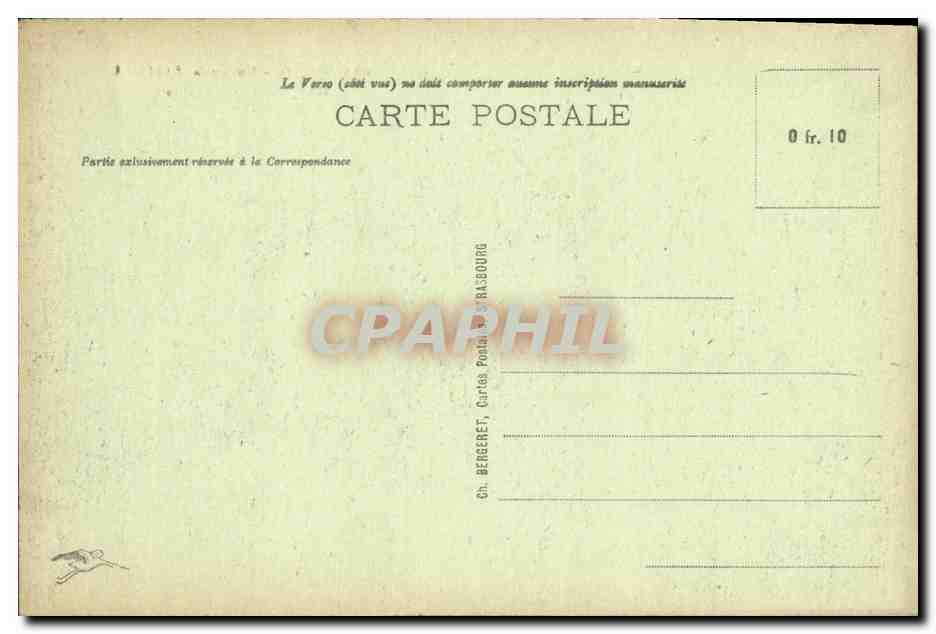 CPA Strasbourg Monument Pasteur inaugure le 31 mai 1923 — Rückseite
