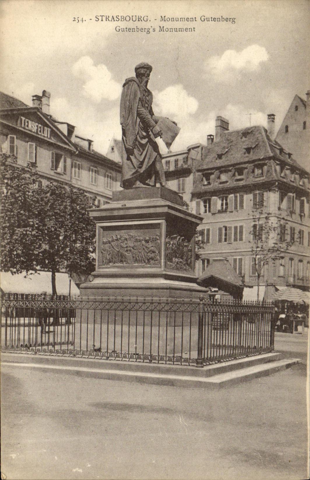 CPA Strasbourg Monument Gutenberg
