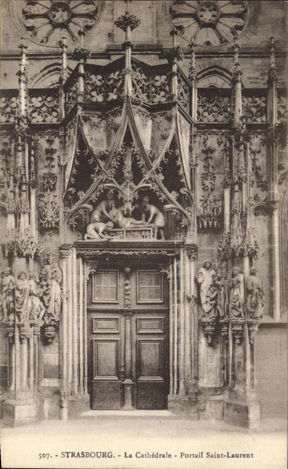 CPA Strasbourg La Cathedrale Portail Saint Laurent