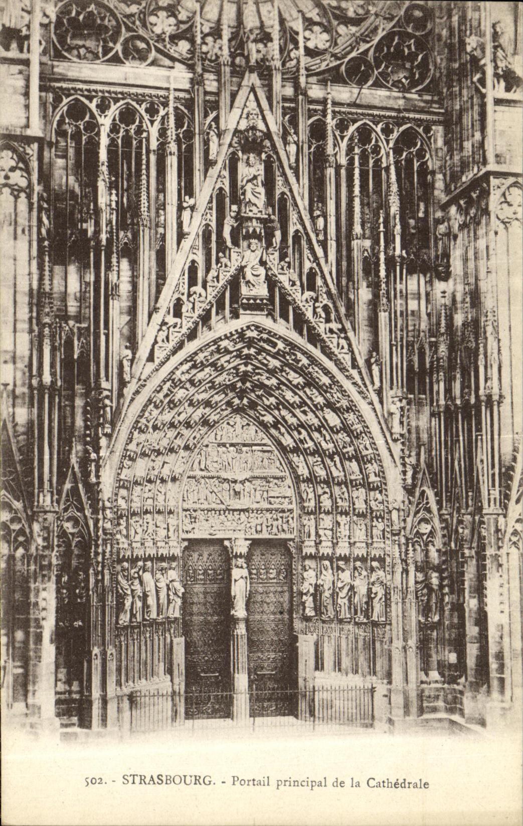 CPA Strasbourg Portail Principal de la Cathedrale