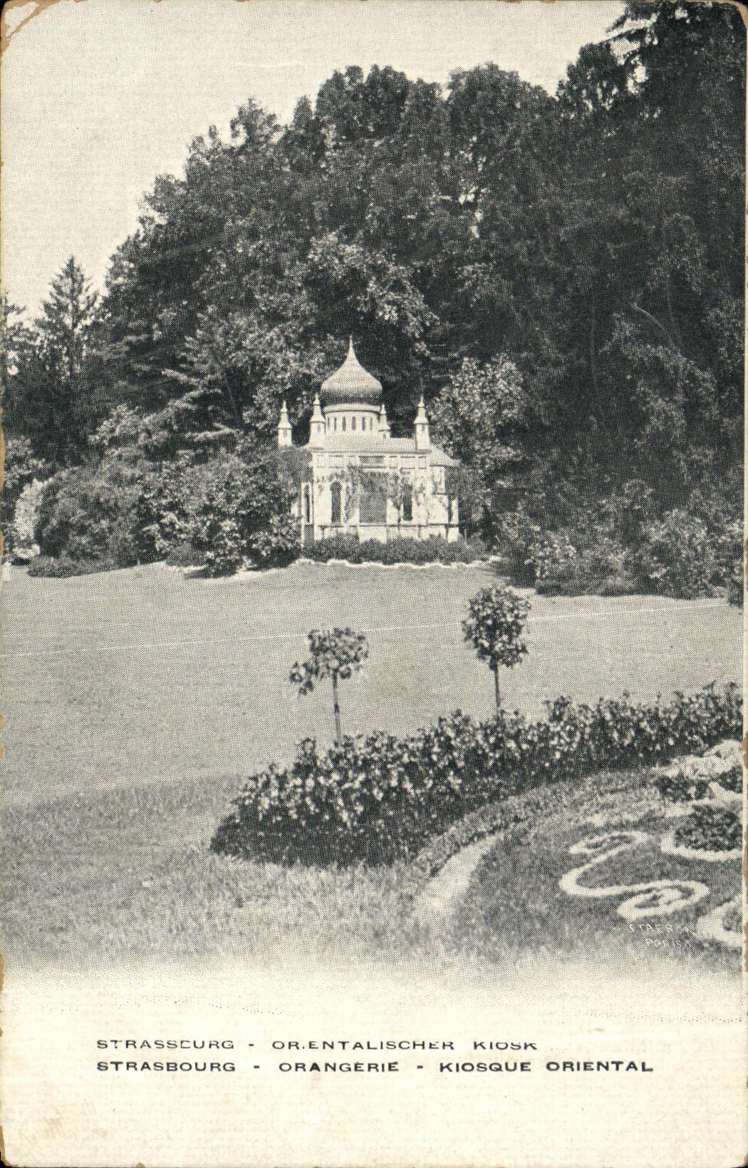 CPA Strasbourg Orangerie Kiosque oriental