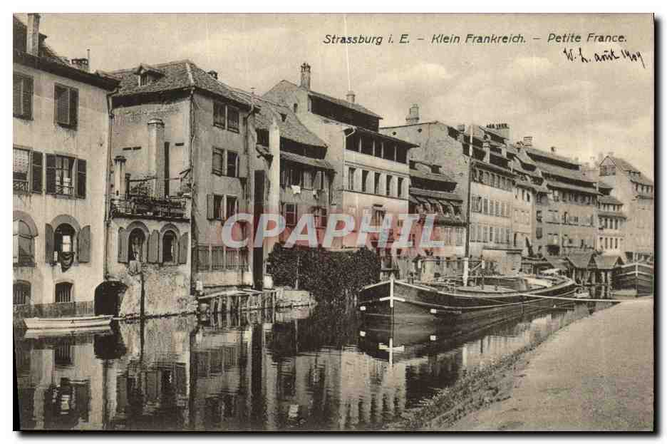 CPA Strassburg Petite France Peniche Bateau