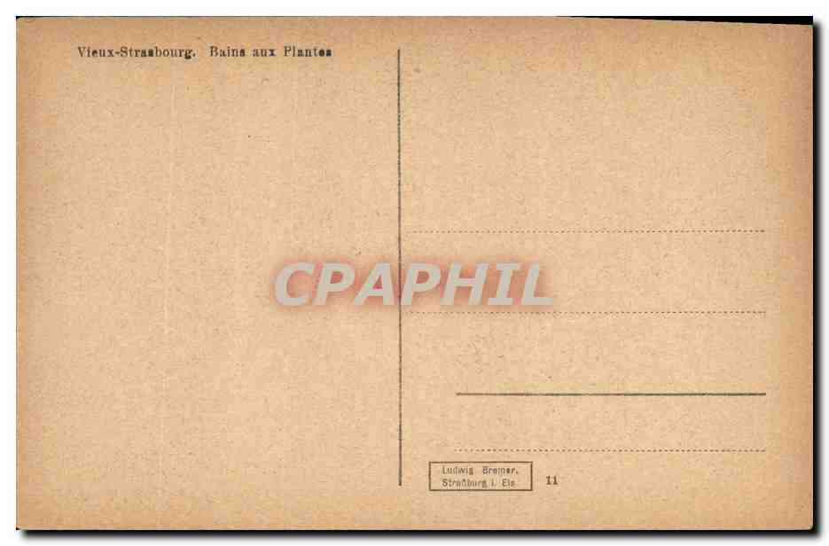 CPA Strassburg Pflanzbad — Back