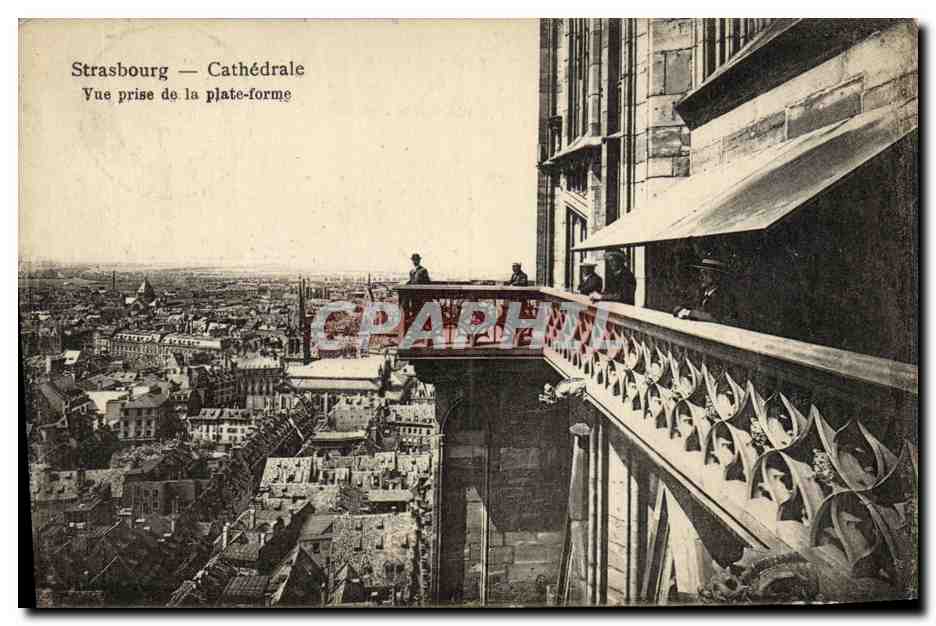 CPA Strasbourg Cathedrale Vue prise de la Plate Forme
