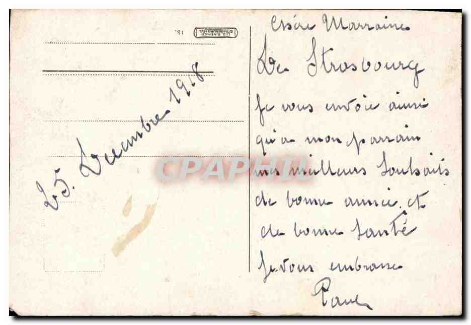 CPA Strasbourg Universitat — Verso