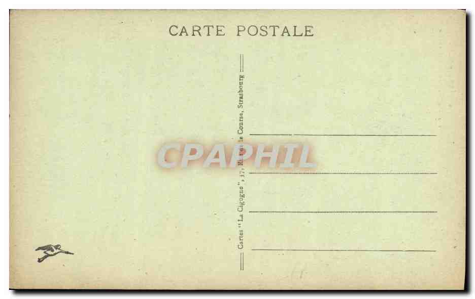 Strasbourg — Transept Sud de la Cathédrale — Cartes 'La Cigogne', Strasbourg — Rückseite