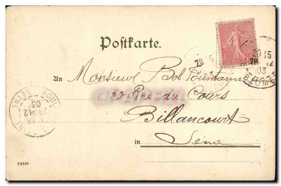 Strasbourg — vue des ponts couverts — F. NISTER & CIE, HUNNBERG — Verso