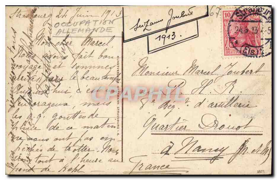 CPA Strasbourg Schiffleuistaden Quai des Bateliers — Verso
