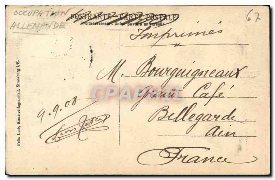 Strasbourg - Casino des Officiers — Felix Lub, Strasbourg — Verso