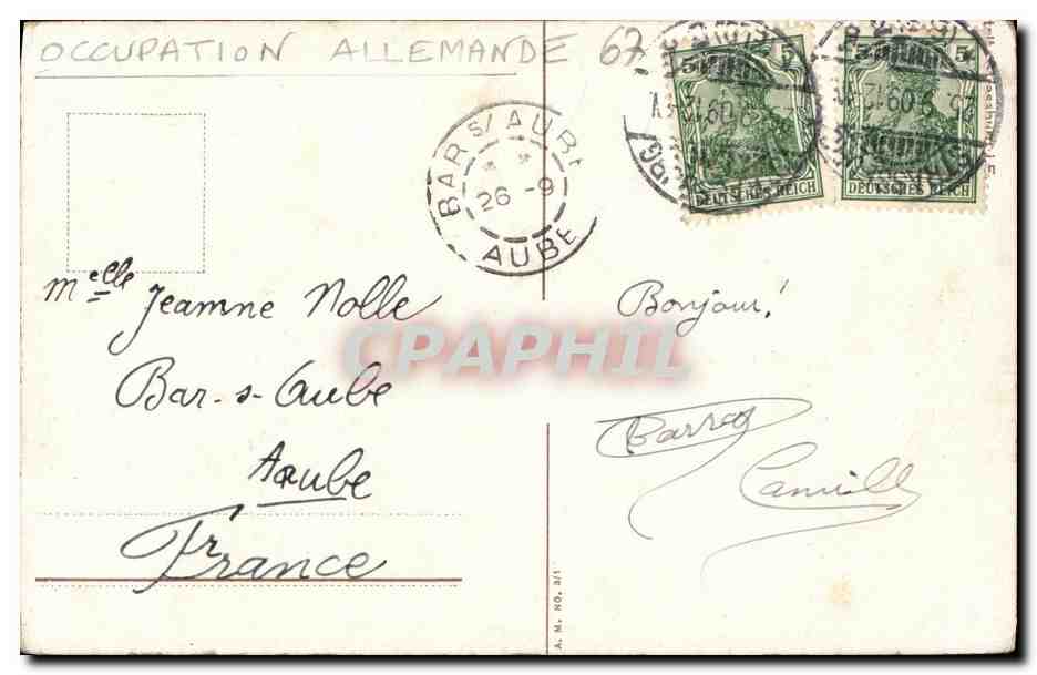 CPA Strasbourg Eisenbannbracke bei Kehl Bateau — Rückseite