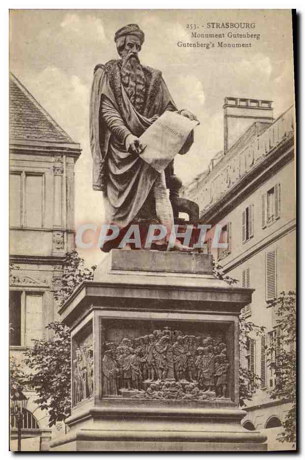 CPA Strasbourg Monument Gutenberg