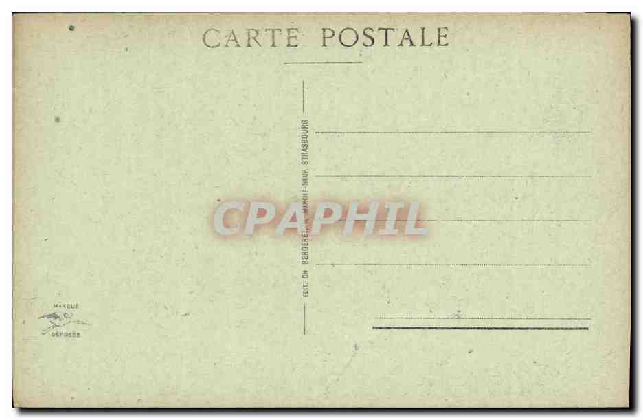 CPA Strasbourg Le Parlement d Alsace Lorraine — Verso