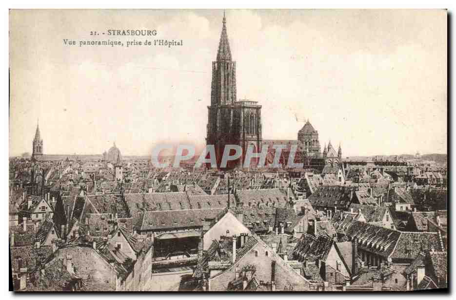 CPA Strasbourg Vue Panoramique prise de l Hopital