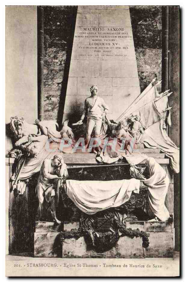 CPA Strasbourg Eglise St Thomas Tombeau de Maurice de Saxe