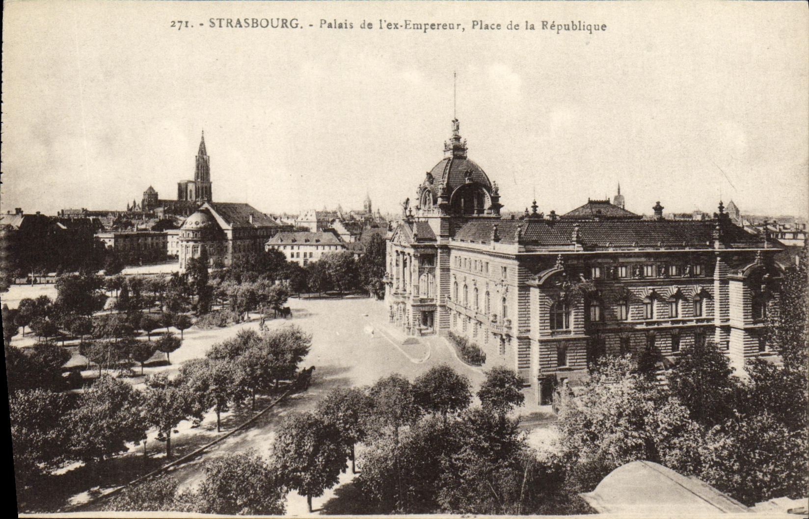 CPA Strasbourg Palais de l ex Empereur Place de la Republique