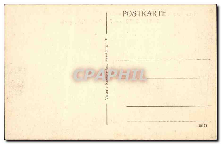 CPA Strasbourg Partie de L Orangerie — Rückseite