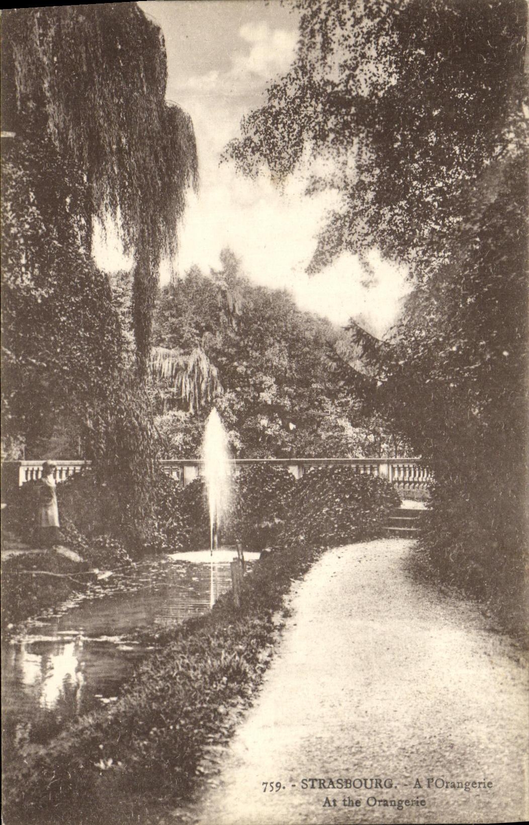 CPA Strasbourg A l Orangerie 