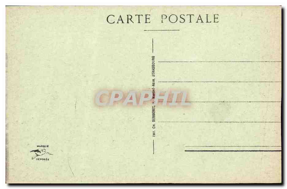 CPA Strasbourg A l Orangerie le Jet d Eau et la Maison Alsacienne — Verso