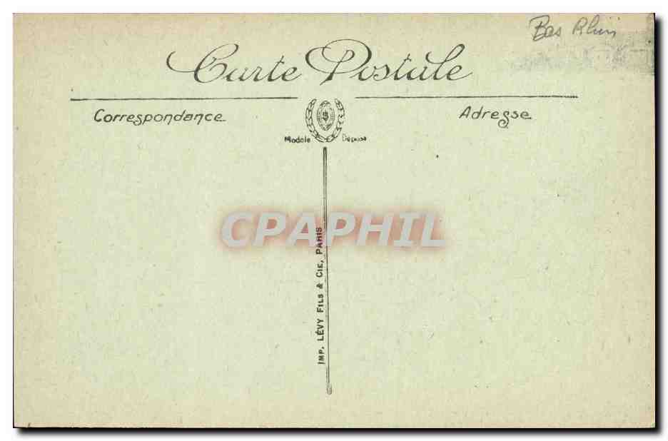 CPA Strasbourg Le Pont National — Rückseite