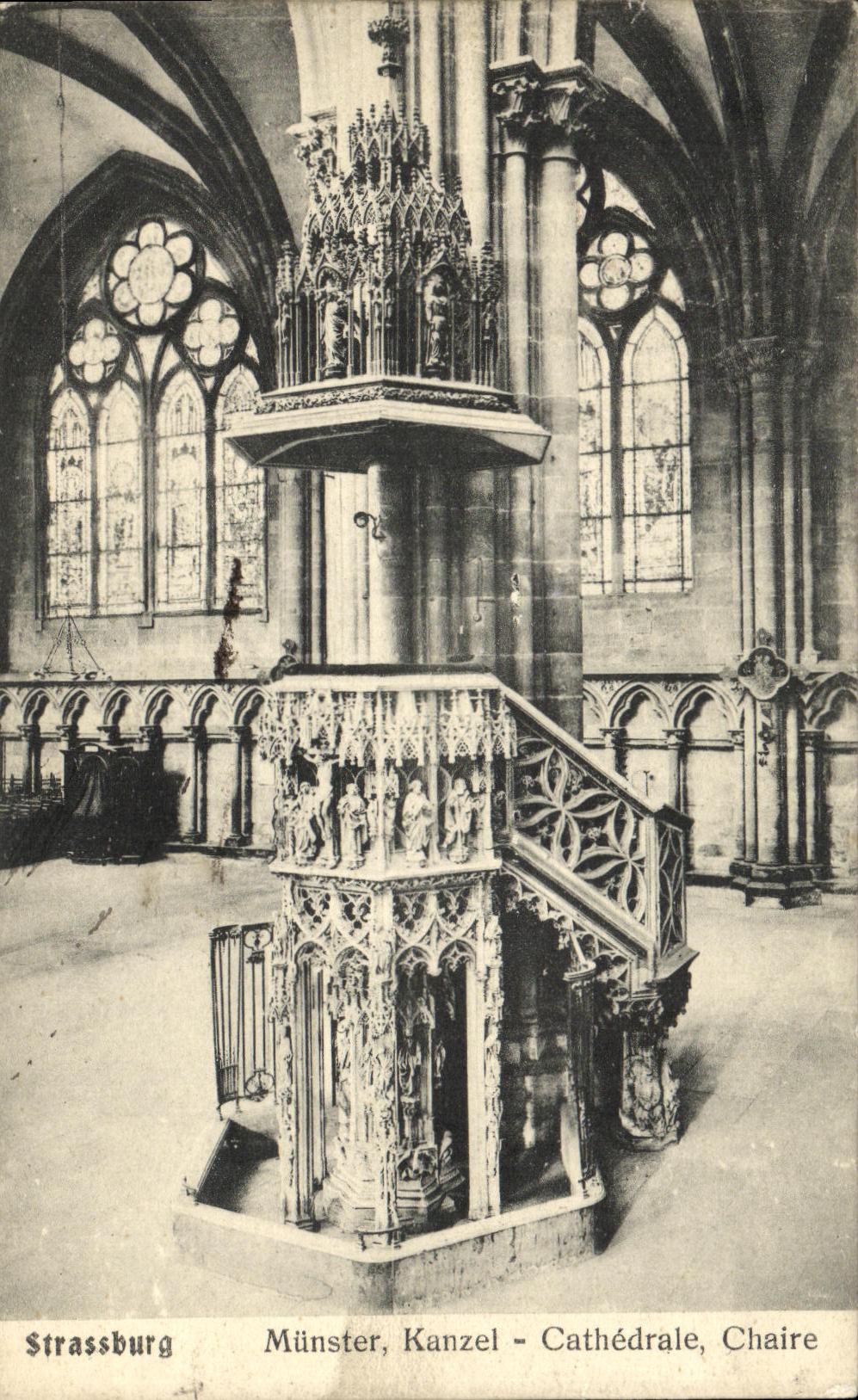 CPA Strasbourg Munster Kanzel Cathedrale Chaire