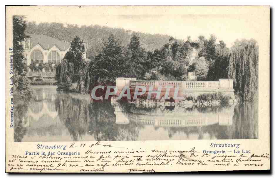 CPA Strasbourg Partie in der Orangerie