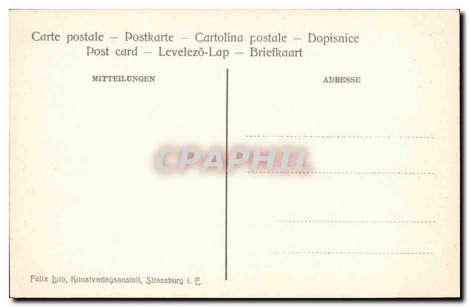 CPA Strasbourg Rue d Or — Rückseite