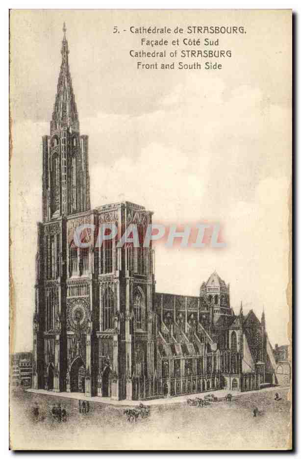 CPA Strasbourg Facade et Cote Sud