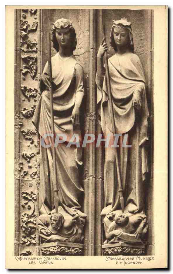 CPA Cathedrale De Strasbourg Les Vertus