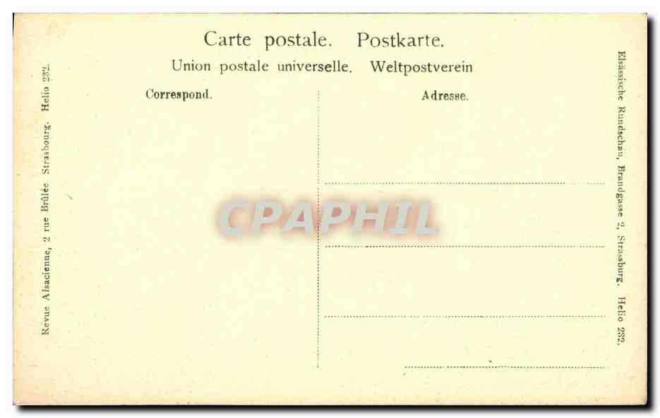 CPA Cathedrale De Strasbourg Les Vertus — Verso