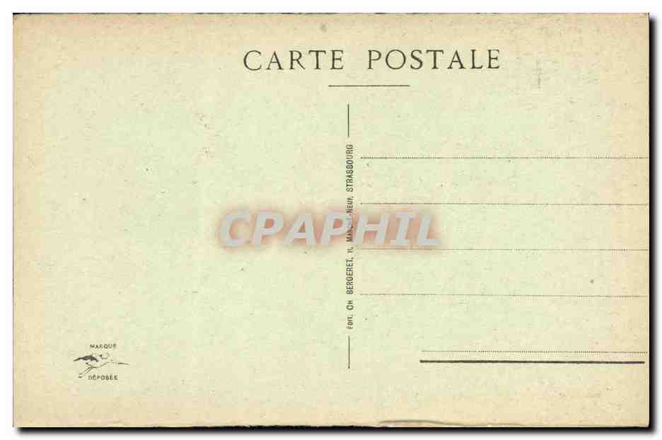 CPA Cathedrale De Strasbourg La Synagogue Judaica — Verso