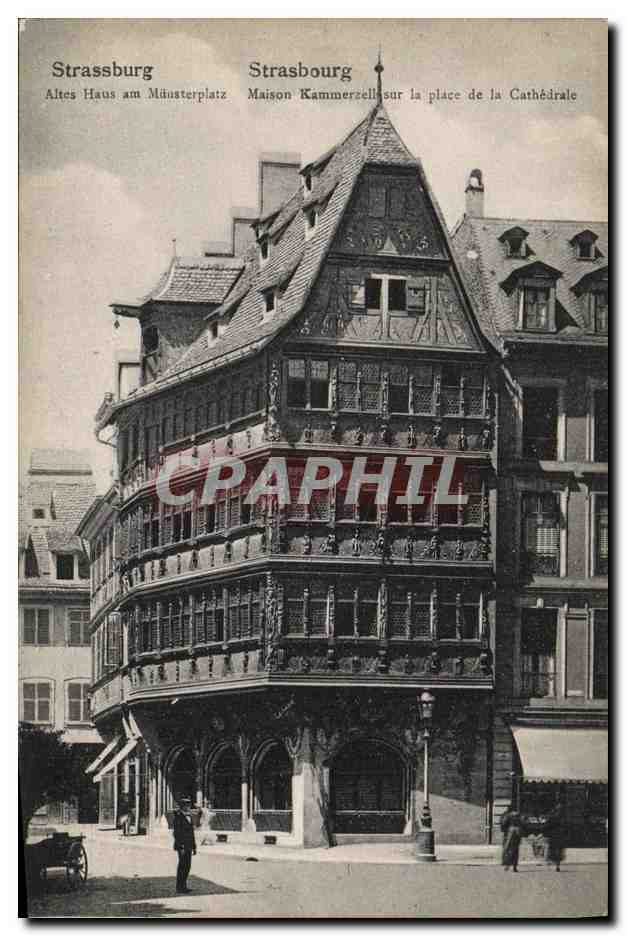 CPA Strasbourg Maison Kammerzell sur la place de la cathedrale