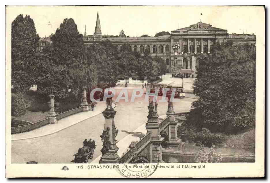 CPA Strasbourg Le Pont de l Universite et l Universite