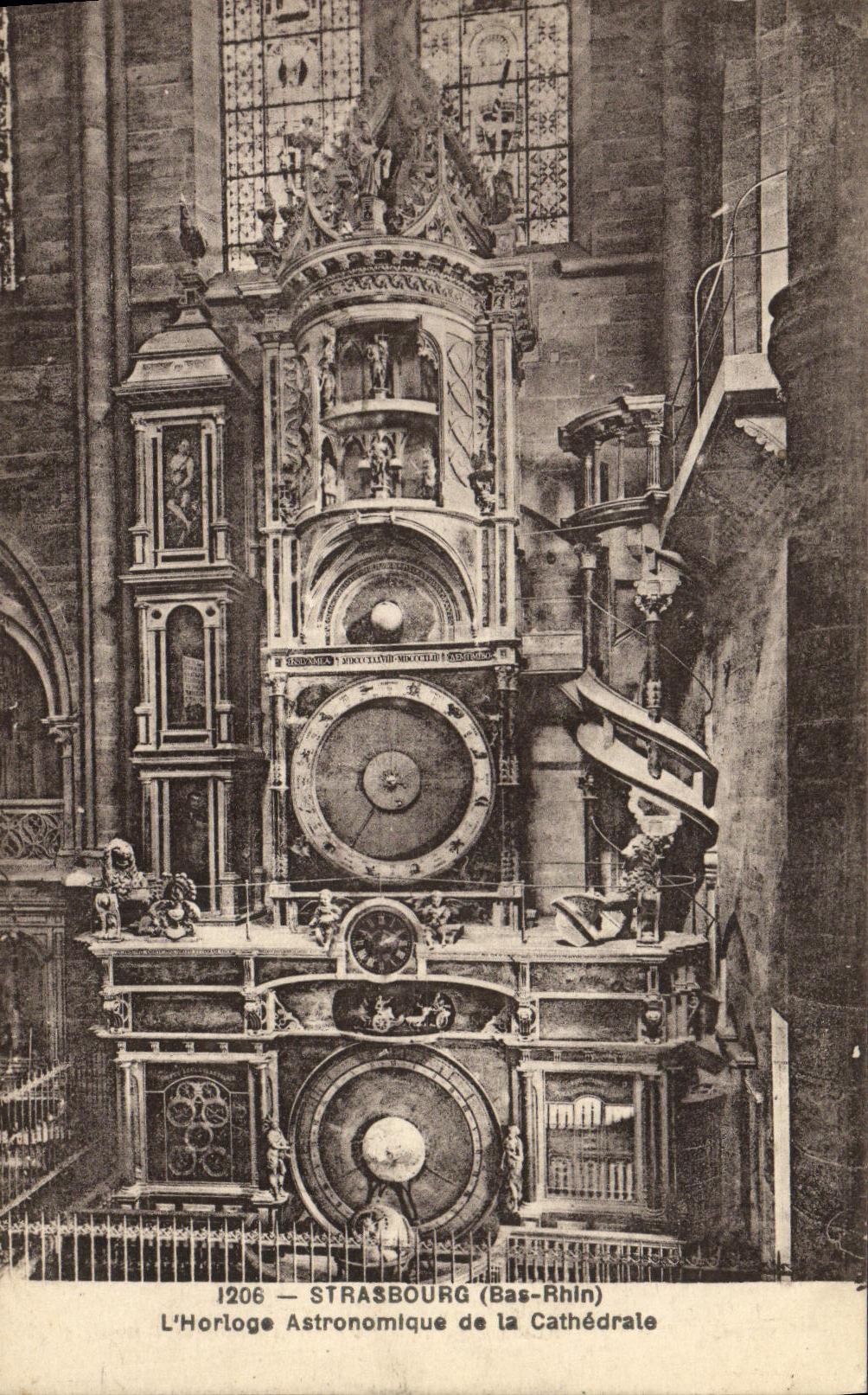 Strasbourg (Bas-Rhin) — L'Horloge Astronomique de la Cathédrale — Édition Alsacienne Paulus & Recht, n°1206