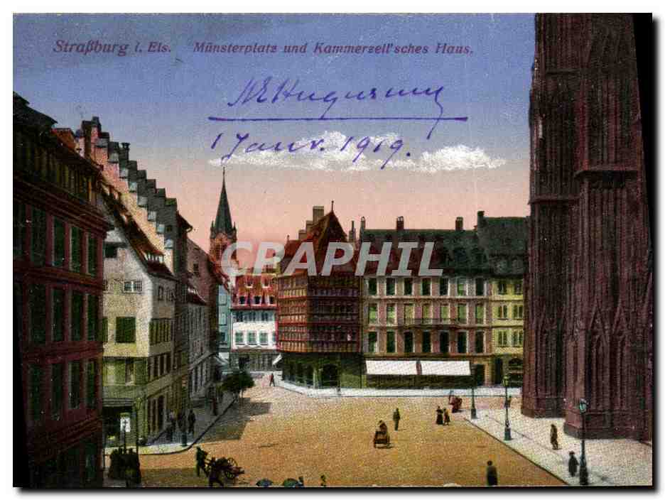 CPA Strasbourg Munster Plats Und Kammersell Sches Haus
