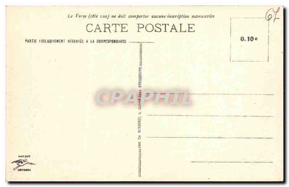 CPA Strasbourg Pont du Chemin de Fer sur le Rhin pres de Kehl — Verso