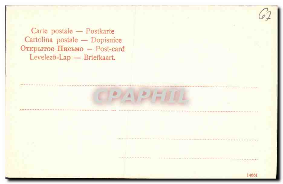 CPA Strasbourg La Cathedrale l Horloge — Rückseite