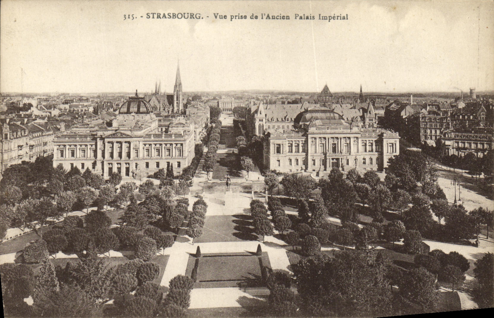 CPA Strasbourg Vue Prise de l Ancien Palais Imperial