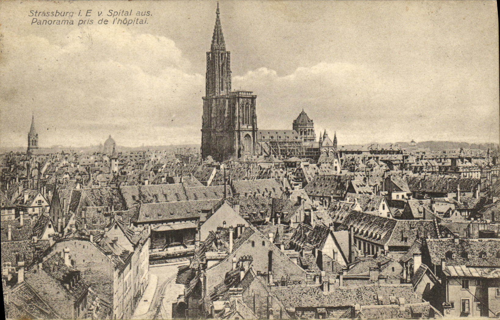 CPA Strasbourg Panorama Pris de l Hopital