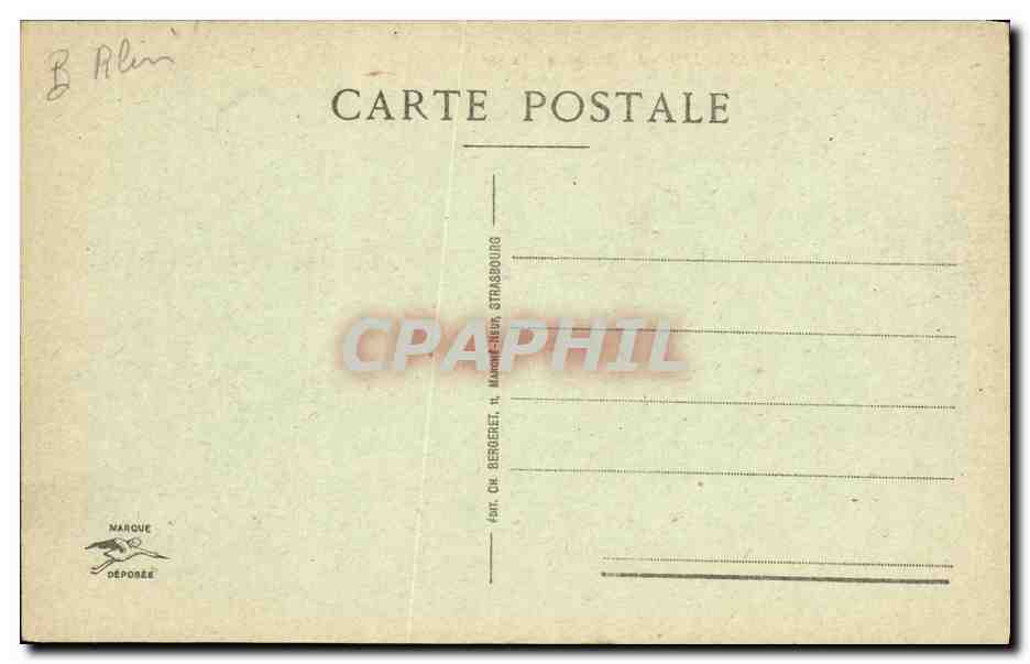 CPA Strasbourg A L Orangerie Le Lac — Verso
