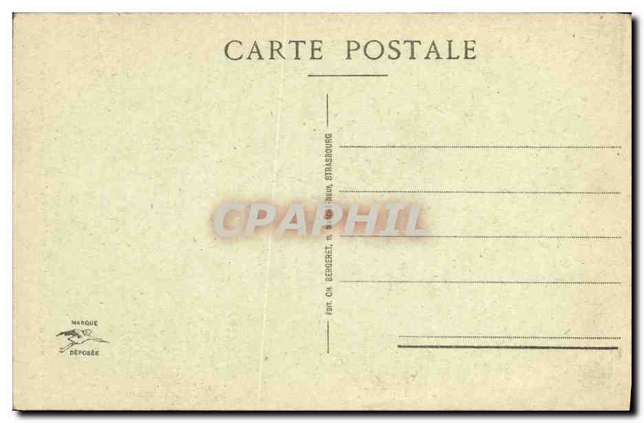CPA Strasbourg Tympan du Grand Portail Cathedrale  — Verso