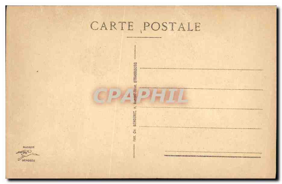 CPA Strasbourg Pont du Corbeau Tramway — Rückseite