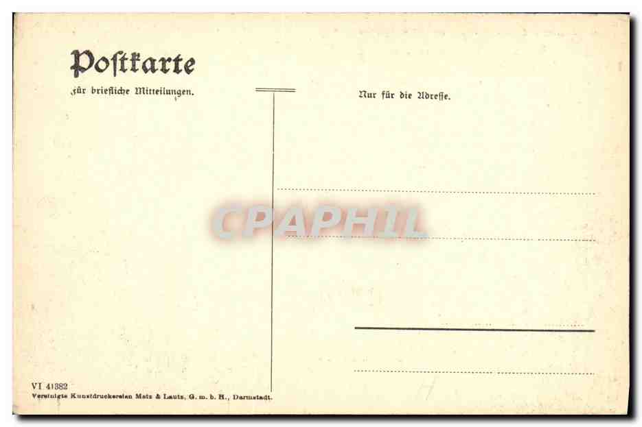 CPA Strassburg Kaiserpalast u Ministerium — Verso