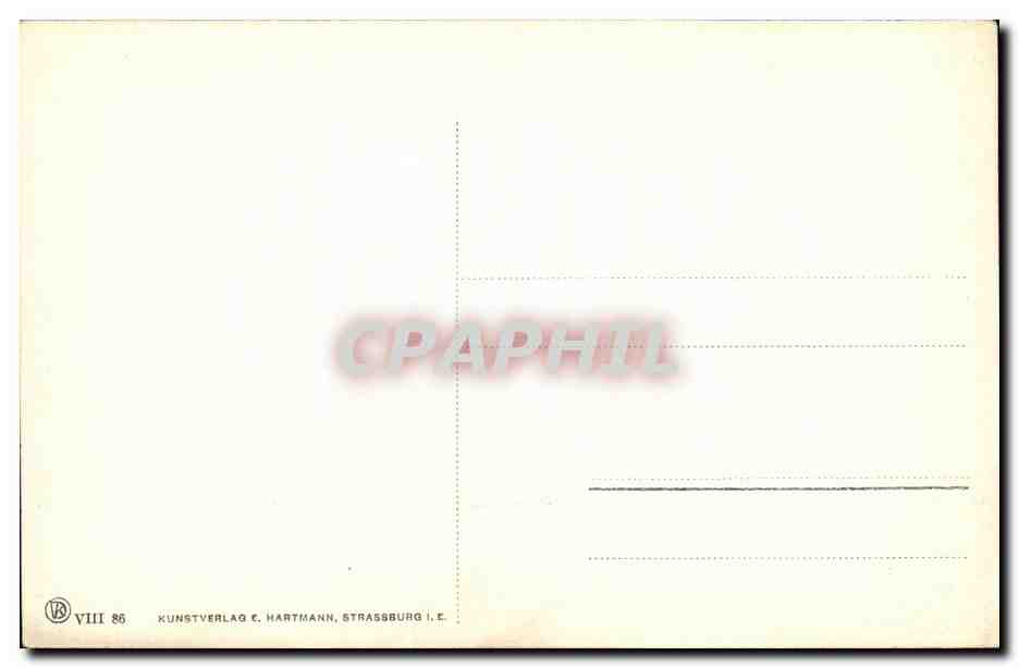 CPA Strassburg Hotel de la Poste — Verso