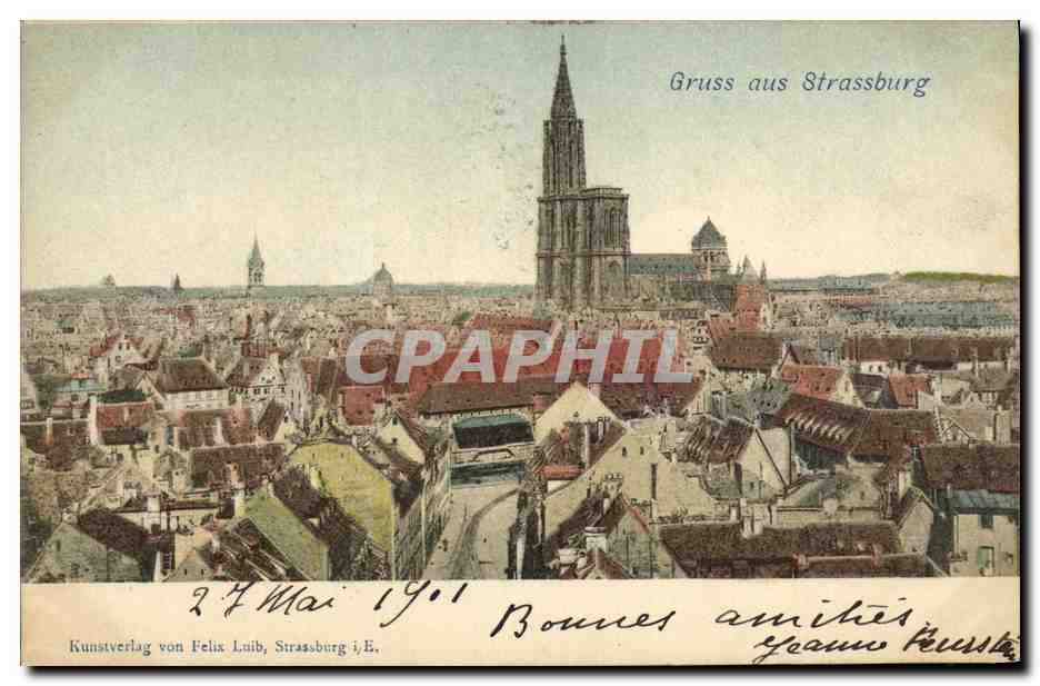 CPA Gruss aus Strasbourg 