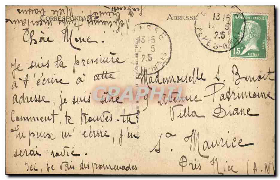 CPA Grasse Vue generale pris du Viaduc du Sud — Rückseite