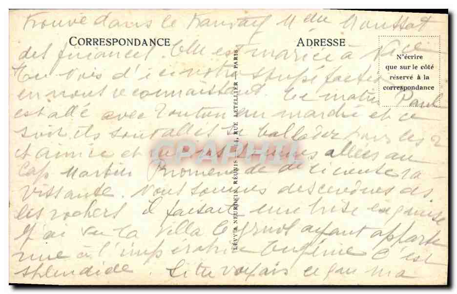 CPA Monte Carlo Un Coin des Jardins Cactus — Rückseite